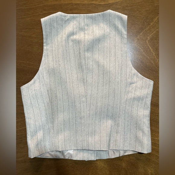 Zara Gray Pinstripe Vest - Picture 2 of 7